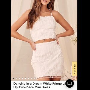 Lulu’s Fringe Two Piece Lace Up Set